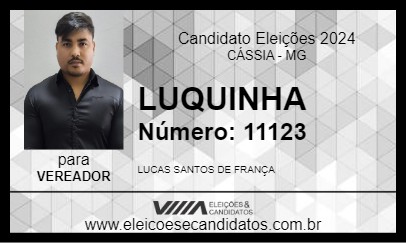 Candidato LUQUINHA 2024 - CÁSSIA - Eleições