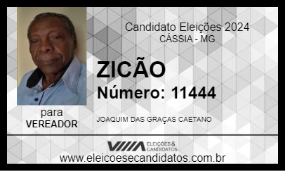 Candidato ZICÃO 2024 - CÁSSIA - Eleições