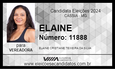 Candidato ELAINE 2024 - CÁSSIA - Eleições