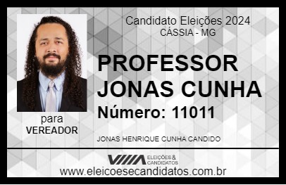 Candidato PROFESSOR JONAS CUNHA 2024 - CÁSSIA - Eleições