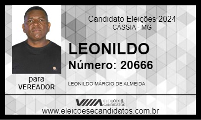 Candidato LEONILDO 2024 - CÁSSIA - Eleições