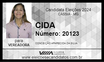 Candidato CIDA 2024 - CÁSSIA - Eleições