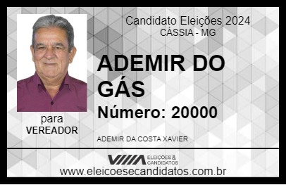 Candidato ADEMIR DO GÁS 2024 - CÁSSIA - Eleições