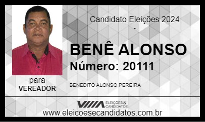 Candidato BENÊ ALONSO 2024 - CÁSSIA - Eleições