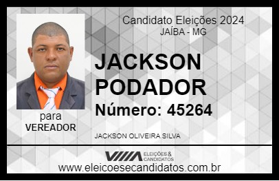 Candidato JACKSON PODADOR 2024 - JAÍBA - Eleições