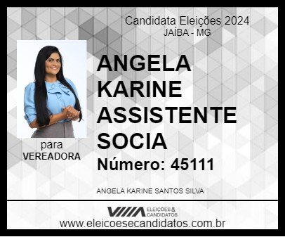 Candidato ANGELA DA SAÚDE 2024 - JAÍBA - Eleições