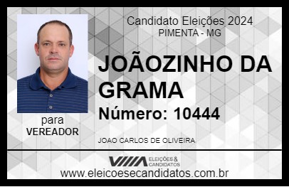 Candidato JOÃOZINHO DA GRAMA 2024 - PIMENTA - Eleições