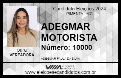 Candidato ADEGMAR MOTORISTA 2024 - PIMENTA - Eleições