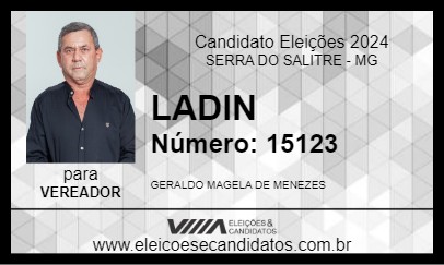 Candidato LADIN 2024 - SERRA DO SALITRE - Eleições