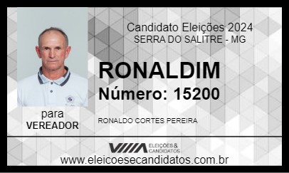 Candidato RONALDIM 2024 - SERRA DO SALITRE - Eleições