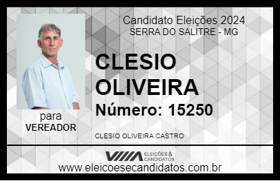 Candidato CLESIO OLIVEIRA 2024 - SERRA DO SALITRE - Eleições