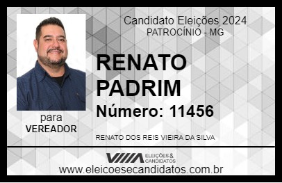 Candidato RENATO PADRIM 2024 - PATROCÍNIO - Eleições