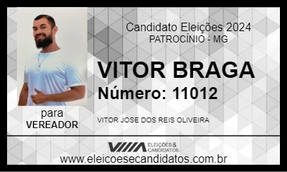 Candidato VITOR BRAGA 2024 - PATROCÍNIO - Eleições