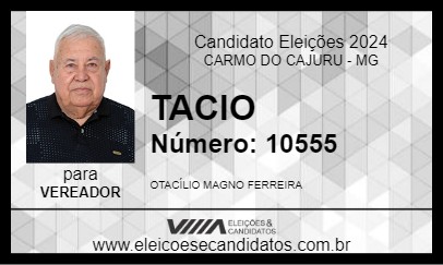 Candidato TACIO 2024 - CARMO DO CAJURU - Eleições