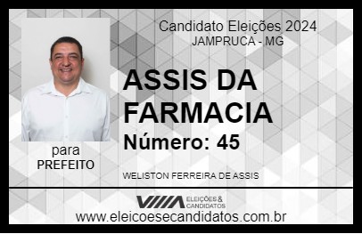 Candidato ASSIS DA FARMACIA 2024 - JAMPRUCA - Eleições