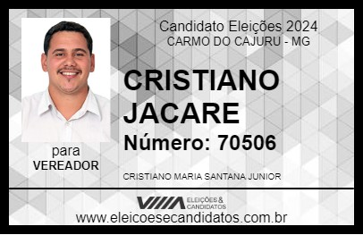 Candidato CRISTIANO JACARE 2024 - CARMO DO CAJURU - Eleições