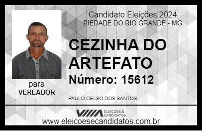 Candidato CEZINHA DO ARTEFATO 2024 - PIEDADE DO RIO GRANDE - Eleições