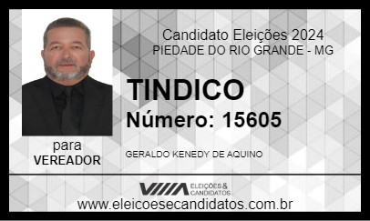 Candidato TINDICO 2024 - PIEDADE DO RIO GRANDE - Eleições