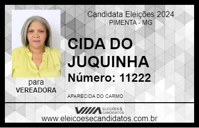 Candidato CIDA DO JUQUINHA 2024 - PIMENTA - Eleições