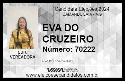 Candidato EVA DO CRUZEIRO 2024 - CAMANDUCAIA - Eleições