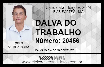 Candidato DALVA DO TRABALHO 2024 - BIAS FORTES - Eleições