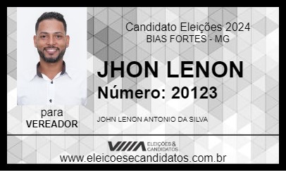 Candidato JHON LENON 2024 - BIAS FORTES - Eleições