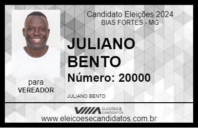 Candidato JULIANO BENTO 2024 - BIAS FORTES - Eleições