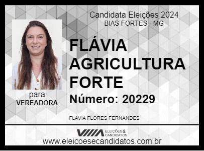 Candidato FLÁVIA AGRICULTURA FORTE 2024 - BIAS FORTES - Eleições