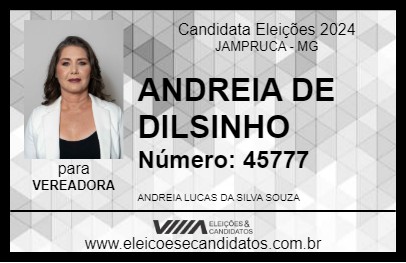 Candidato ANDREIA DE DILSINHO 2024 - JAMPRUCA - Eleições