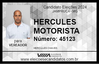 Candidato HERCULES MOTORISTA 2024 - JAMPRUCA - Eleições