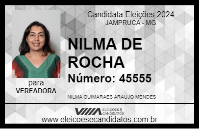 Candidato NILMA DE ROCHA 2024 - JAMPRUCA - Eleições