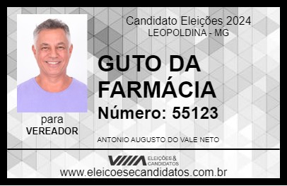 Candidato GUTO 2024 - LEOPOLDINA - Eleições