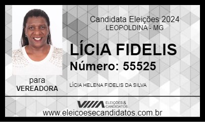 Candidato LÍCIA FIDELIS 2024 - LEOPOLDINA - Eleições