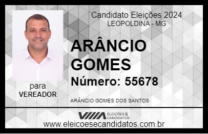 Candidato ARÂNCIO GOMES 2024 - LEOPOLDINA - Eleições