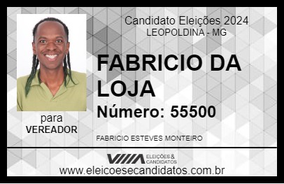 Candidato FABRICIO DA LOJA 2024 - LEOPOLDINA - Eleições