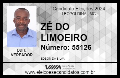 Candidato ZÉ DO LIMOEIRO 2024 - LEOPOLDINA - Eleições