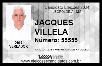 Candidato JACQUES VILLELA 2024 - LEOPOLDINA - Eleições