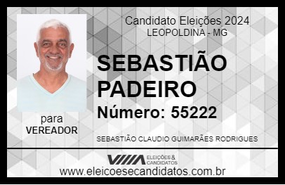 Candidato SEBASTIÃO PADEIRO 2024 - LEOPOLDINA - Eleições