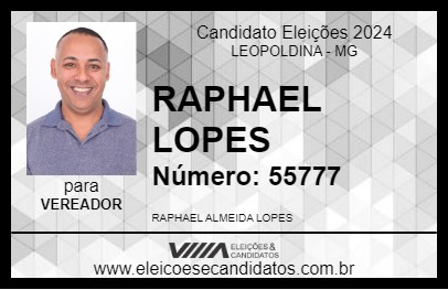 Candidato RAPHAEL LOPES 2024 - LEOPOLDINA - Eleições