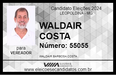 Candidato WALDAIR COSTA 2024 - LEOPOLDINA - Eleições