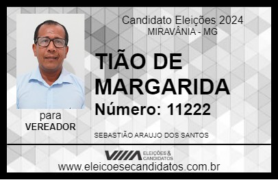 Candidato TIÃO DE MARGARIDA 2024 - MIRAVÂNIA - Eleições