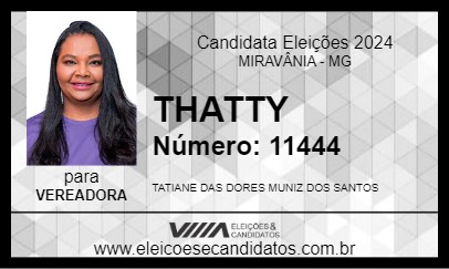 Candidato THATTY 2024 - MIRAVÂNIA - Eleições