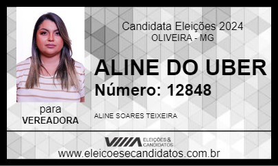 Candidato ALINE DO UBER  2024 - OLIVEIRA - Eleições