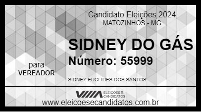 Candidato SIDNEY DO GÁS 2024 - MATOZINHOS - Eleições