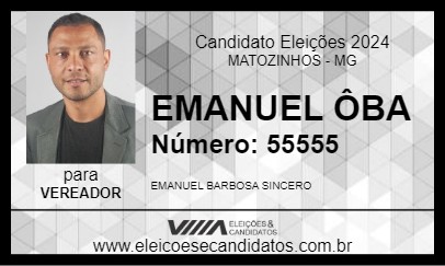 Candidato EMANUEL ÔBA 2024 - MATOZINHOS - Eleições