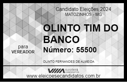 Candidato OLINTO   TIM DO BANCO 2024 - MATOZINHOS - Eleições