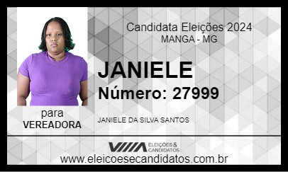 Candidato JANIELE 2024 - MANGA - Eleições