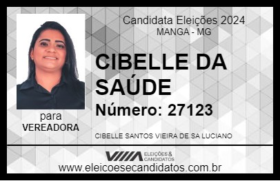 Candidato CIBELLE DA SAÚDE 2024 - MANGA - Eleições