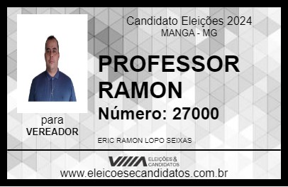 Candidato PROFESSOR RAMON 2024 - MANGA - Eleições