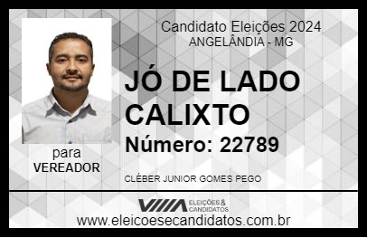 Candidato JÓ DE LADO CALIXTO 2024 - ANGELÂNDIA - Eleições